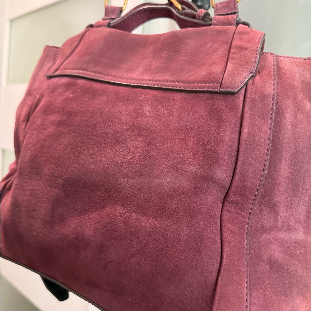 Chloe Burgundy Paraty suede Shoulder Bag - Picture 9 of 11